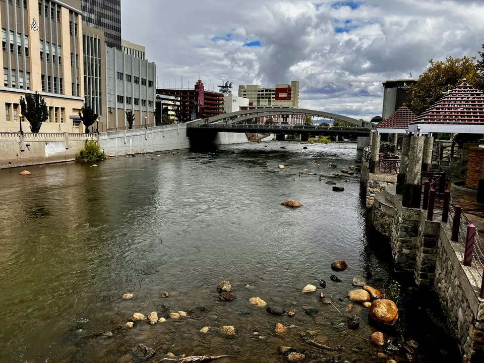 Truckee River and Virginia Street Bridge in downtown Reno.